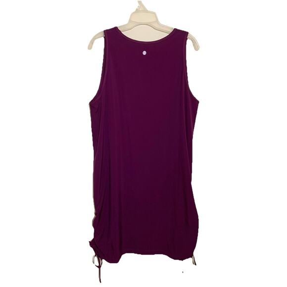 Z By Zella Mini Bodycon Dress Sz XL Purple Polyester Stretch Side Ruched Women - Picture 3 of 9